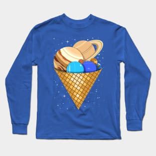 Planetary icecream (flat) Long Sleeve T-Shirt